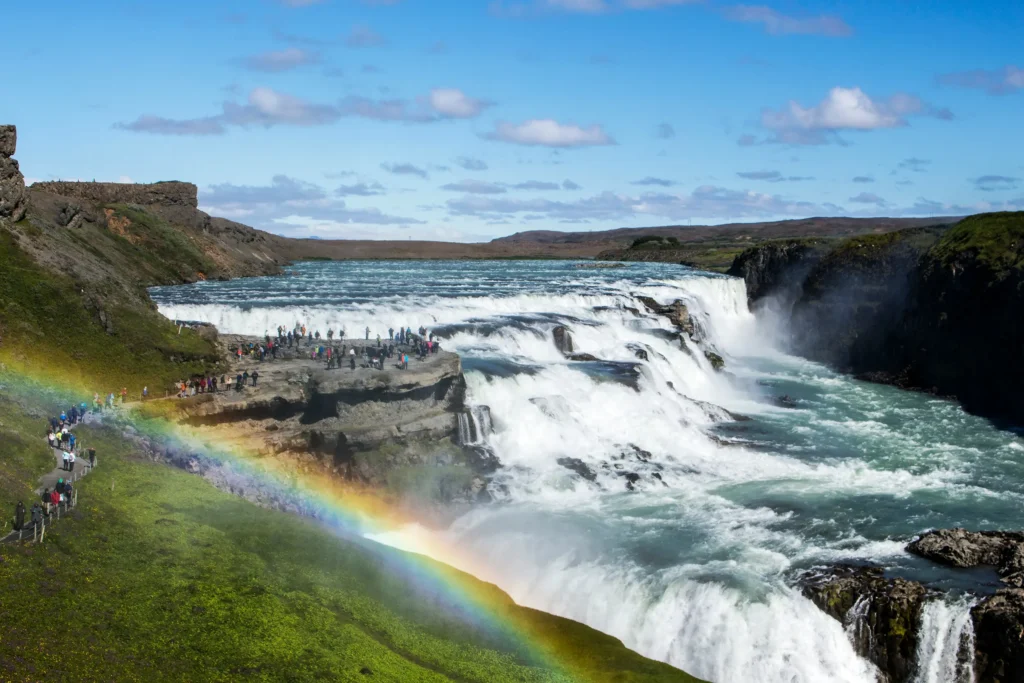 Gullfoss, Golden Waterfall, Golden circle tour in Iceland