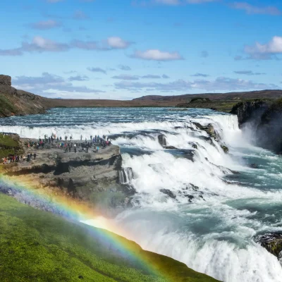 Gullfoss, Golden Waterfall, Golden circle tour in Iceland
